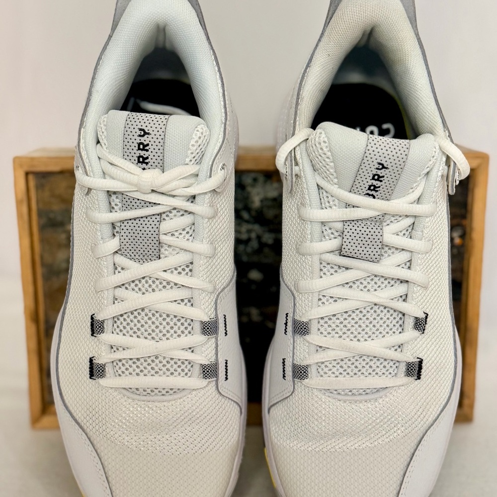Under Armour CURRY White Athletic Sneakers with Subtle Yellow Trim